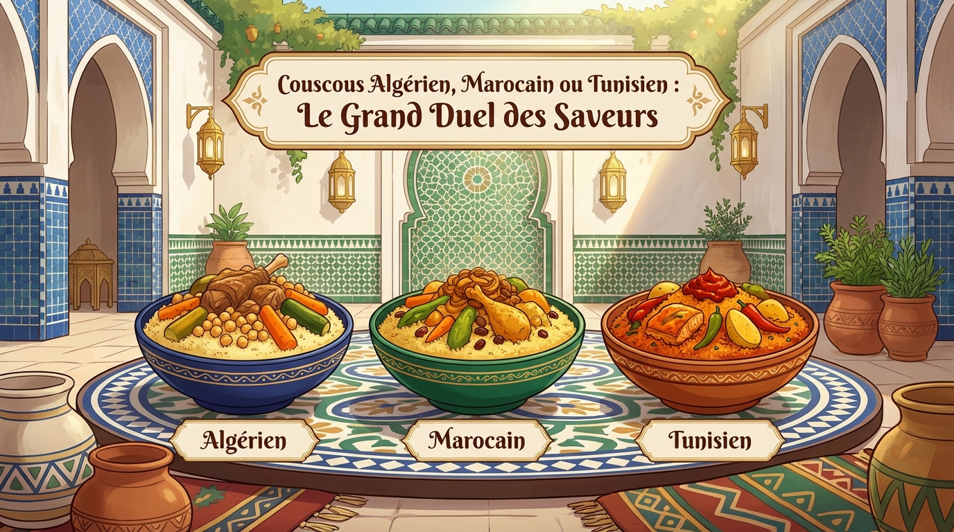 Couscous Algérien, Marocain ou Tunisien : Le Grand Duel des Saveurs