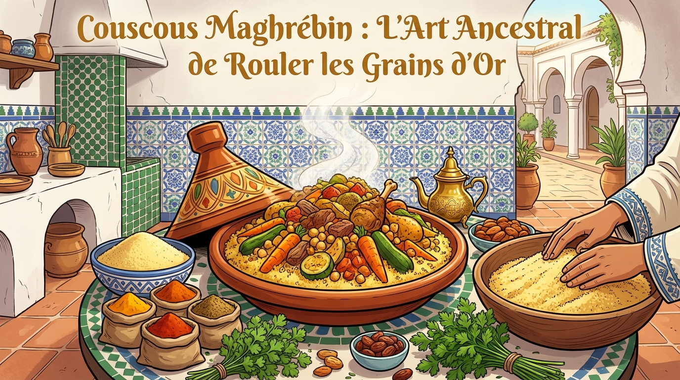 Couscous Maghrébin : L'Art Ancestral de Rouler les Grains d'Or