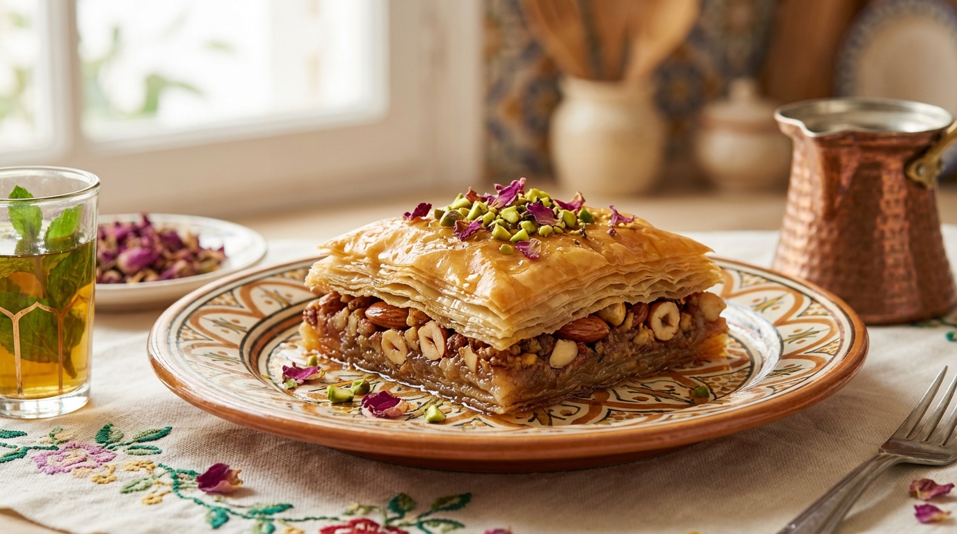Baklawa Tunisienne Authentique : Recette Royale aux Fruits Secs