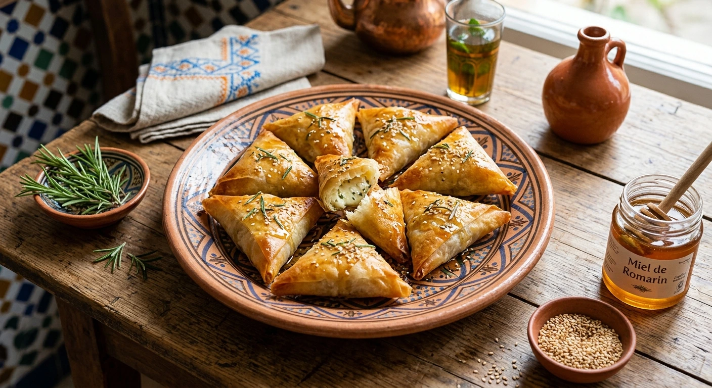 Briouates au Fromage de Chèvre et Miel de Romarin : Recette Marocaine Authentique