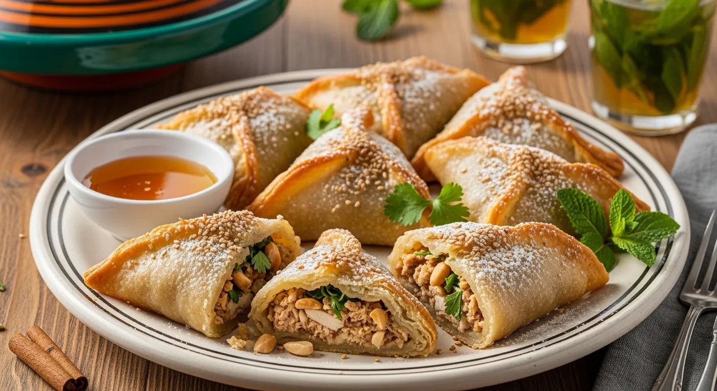 Briouates au Poulet et aux Amandes : Recette Marocaine Authentique