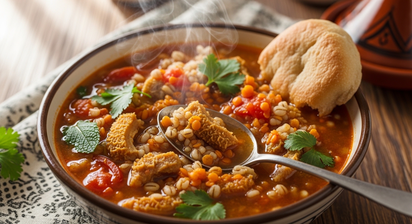 Chorba Koucha Algérienne : Recette Authentique aux Lentilles, Orge et Tripes