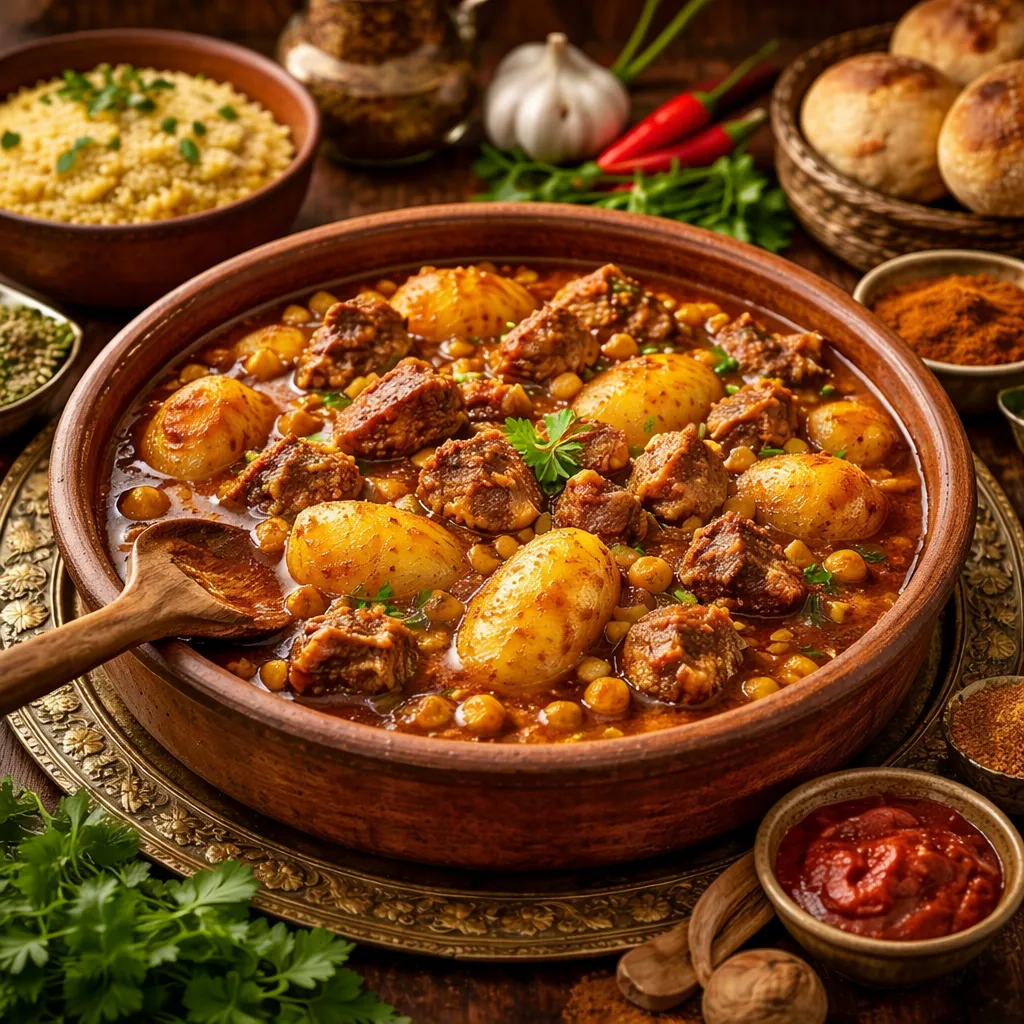Marqa Batata : Ragoût Tunisien de Pommes de Terre à la Viande