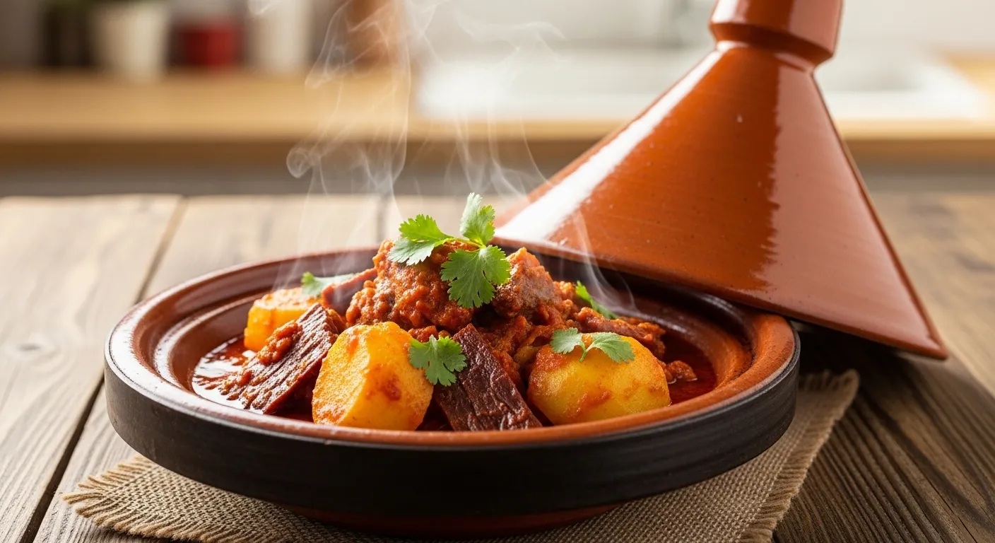 Mderbel Algérien à l&amp;#039;Ancienne : Tajine de Pommes de Terre et Kadid