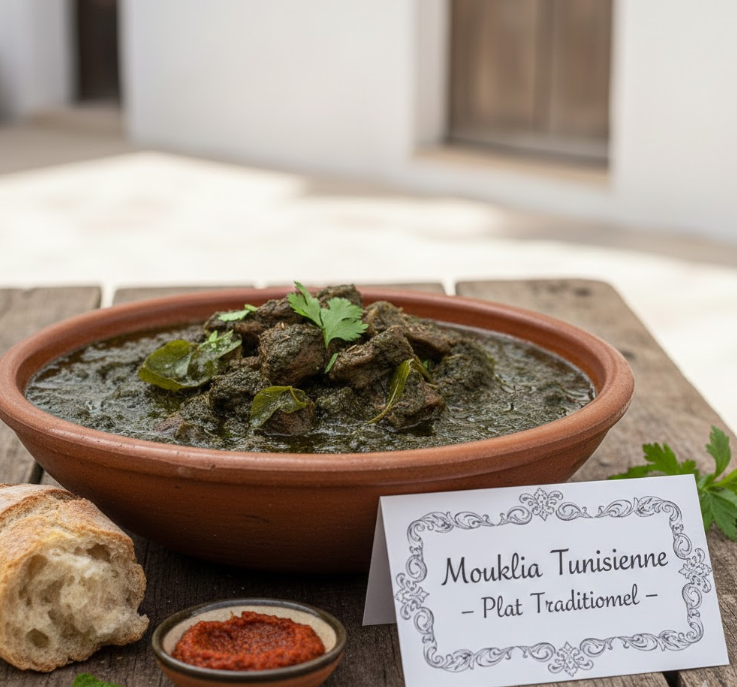 Mloukhia Tunisienne - Plat Traditionnel à la Corète et à la Viande