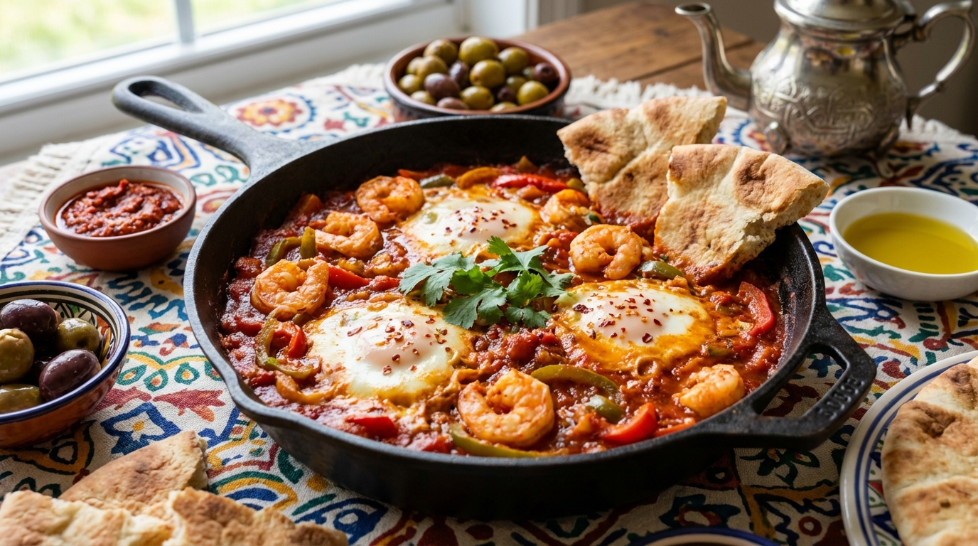 Ojja aux Crevettes : Recette Tunisienne Épicée et Authentique