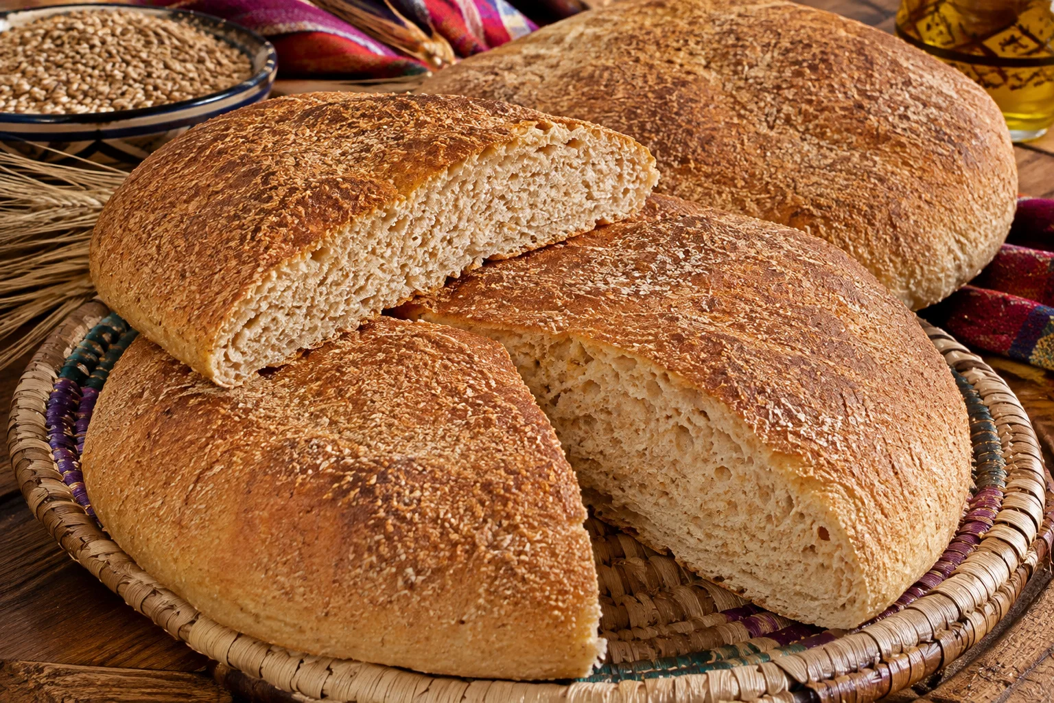 Pain à l&amp;#039;Orge Tunisien (Khobz Ch3ir) : Recette Authentique et Facile