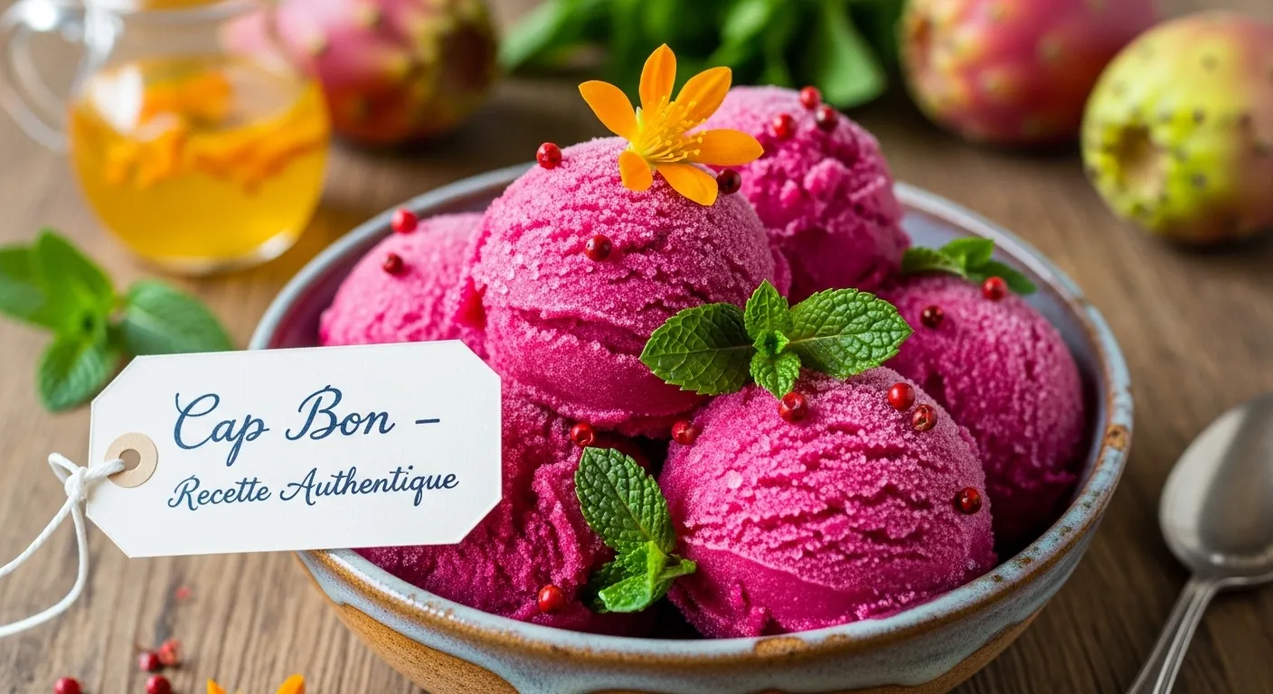 Sorbet de Figues de Barbarie à l&amp;#039;Eau de Fleur d&amp;#039;Oranger : Recette Authentique du Cap Bon