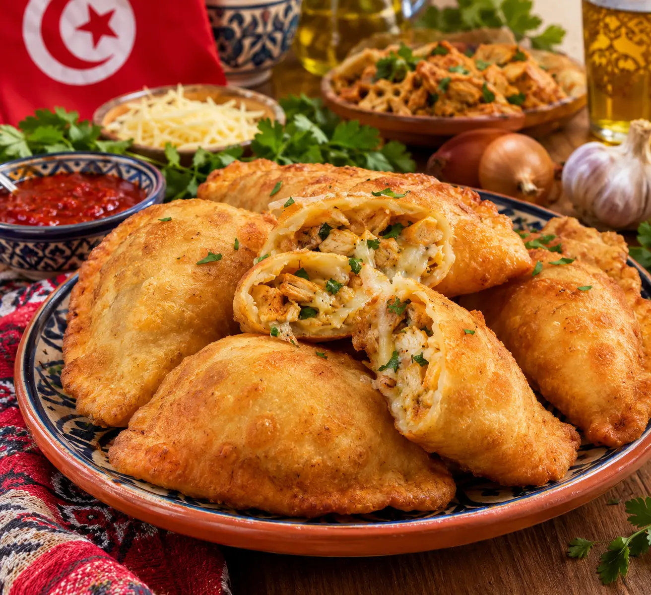 Soufflés au Poulet et Fromage : Recette Tunisienne Authentique