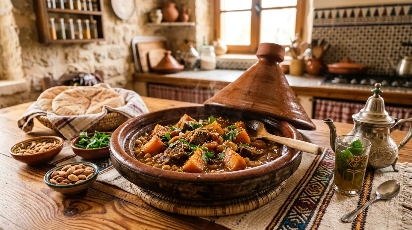 Tajine Hlou au Potiron et Keddid : Recette Algérienne Sucré-Salé