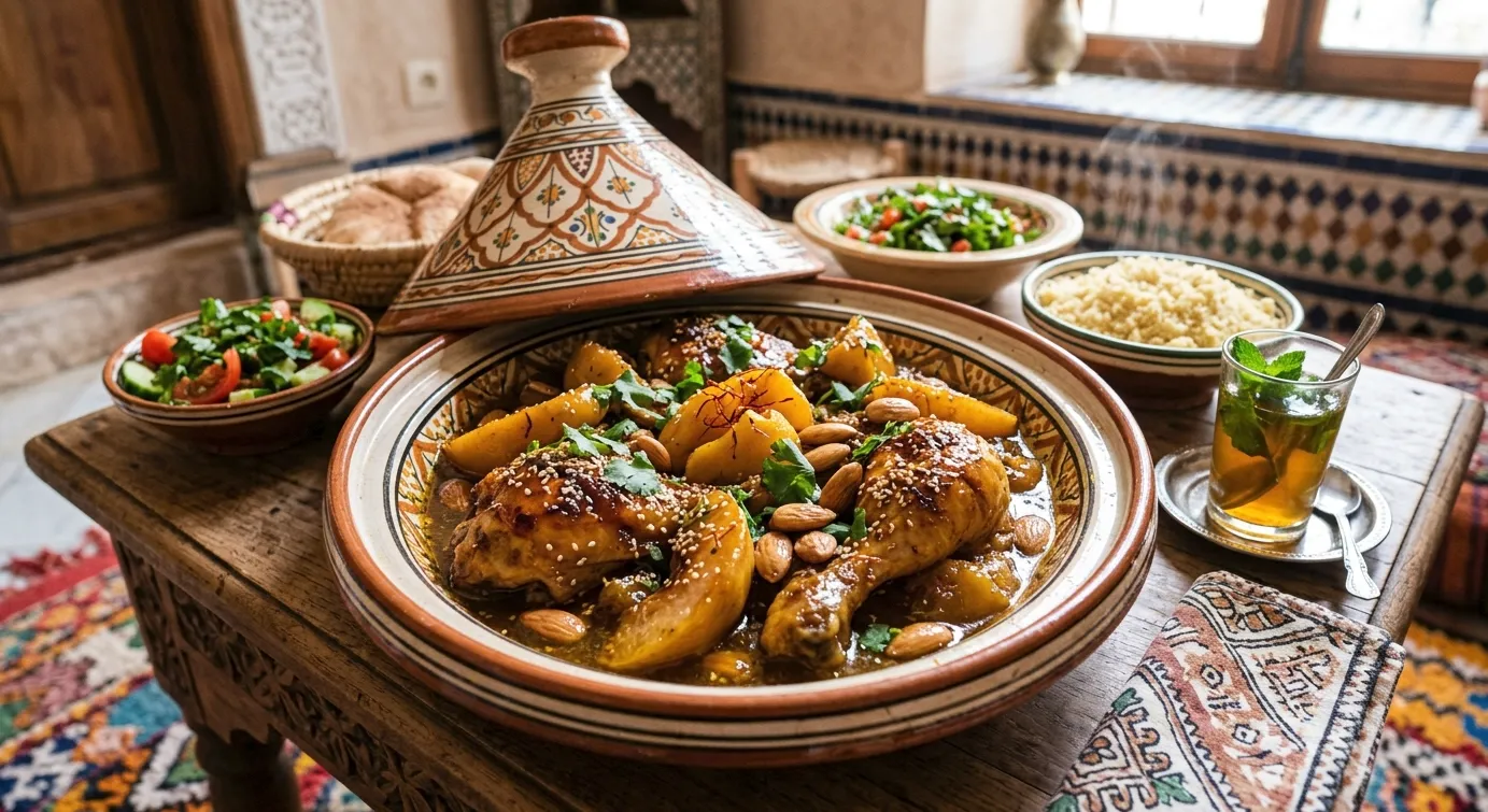 Tajine de Poulet aux Coings et Miel : Recette Marocaine Authentique