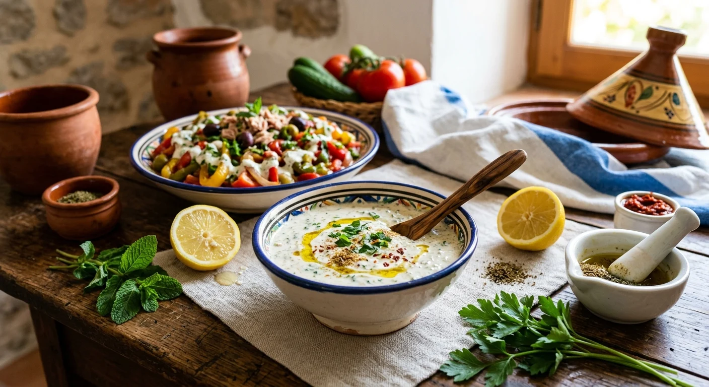 Vinaigrette au Yaourt Tunisienne : Sauce Onctueuse pour Salades